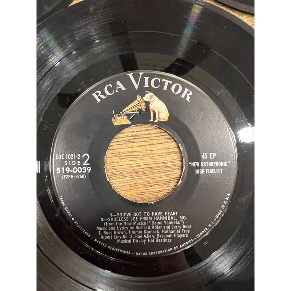 Damn Yankees Vinyl Rca Victor 45 EP Record Musical 3 Sides 6 Songs Set - Picture 6 of 11